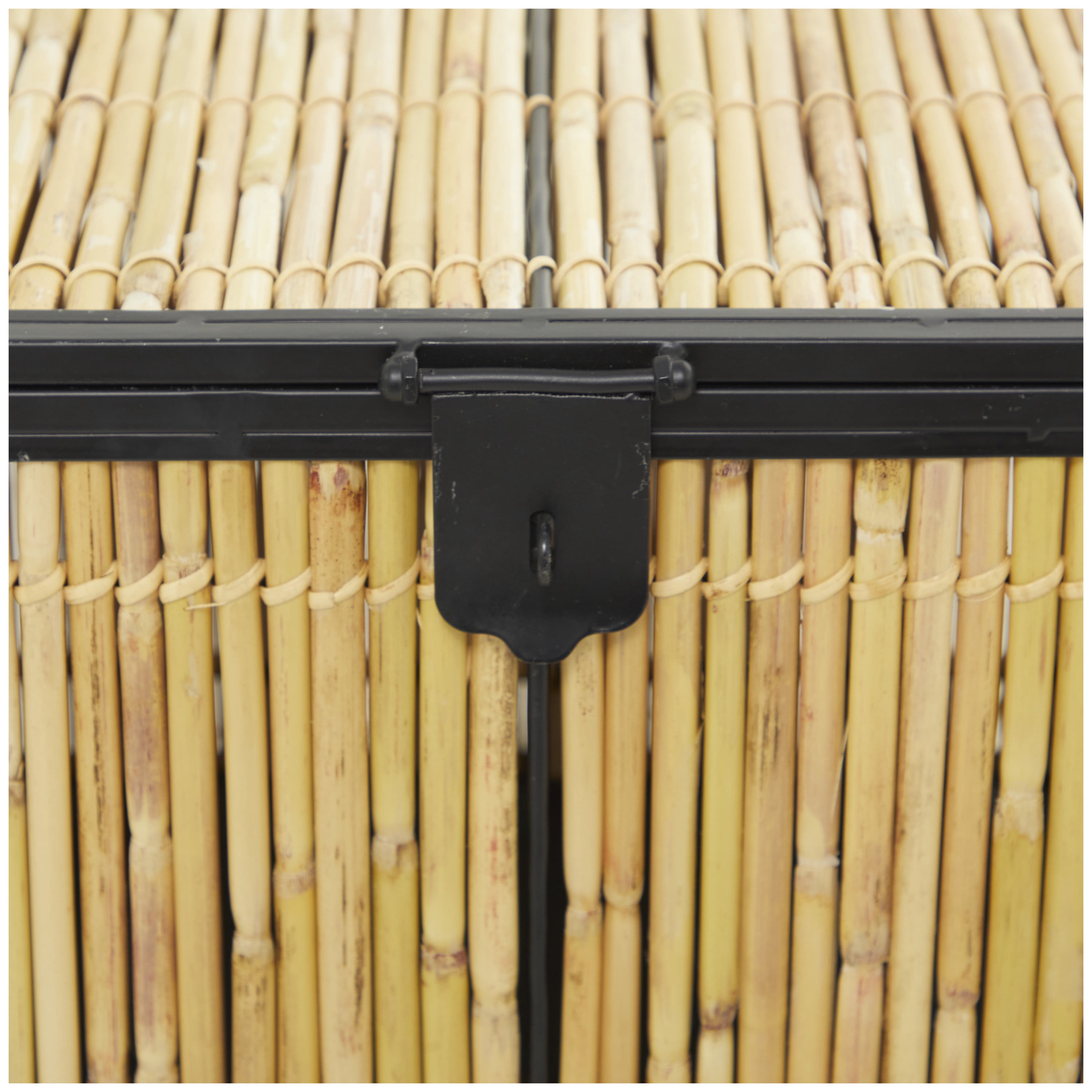DecMode 25" x 17" Light Brown Rattan Handmade Nesting Trunk, 3-Pieces