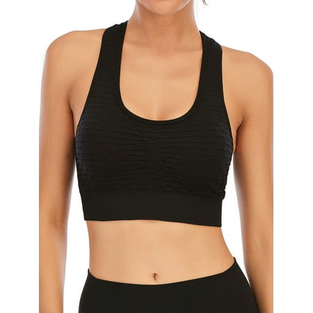 

YouLoveIt Women Sports Bras Seamless Racerback Sports Bra Padded Stretch Fitness Tops Workout Yoga Bras Comfort Sports Bras Wire Free Sports Bra for Gym Workout Fitness