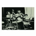 thumbnail image 1 of Jazz Music Cutting Board, Nostalgic Theme Band with Double Bass Trumpet Piano and Drums, Decorative Tempered Glass Cutting and Serving Board, in 3 Sizes, by Ambesonne, 1 of 2