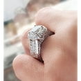 thumbnail image 6 of Spot Jewel 2.2 Ct Cushion Cut Diamond Ring for Her - 14K White Gold Plated Ring for Her - Gorgeous Anniversary Gift for Her - Bridal Engagement Wedding Ring for Women's - Pave Set Bridal Jewelry, 6 of 8