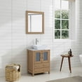 thumbnail image 3 of Vanity Art 24" Single Sink Freestanding Bathroom Vanity Set with Engineered Marble Top and Mirror, 3 of 9