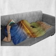 thumbnail image 6 of Tropical Soft Flannel Fleece Throw Blanket, Traditional Thailand Boats in Ocean and Horizon Exotic Sea Vacation Landscape, Cozy Plush for Indoor and Outdoor Use, 50" x 60", Multicolor, by Ambesonne, 6 of 6
