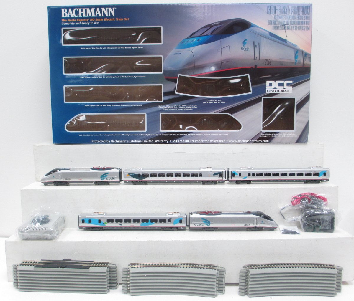 Bachmann Trains HO Scale Amtrak Acela Ready To Run with DCC On Board  Electric Powered Model Train Set