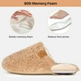 thumbnail image 3 of Women's Fuzzy Slip-on Slippers Warm Cozy Soft Lightweight Memory Foam Indoor House Shoes, 3 of 12