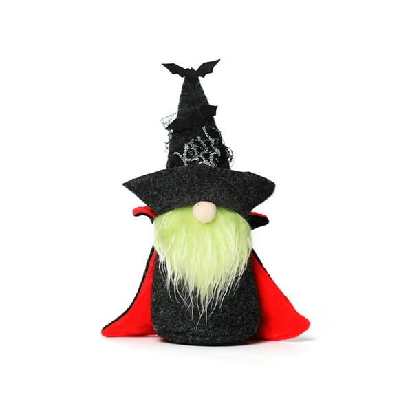 Toystoory Muñeco de gnomo de Halloween, juguete de peluche para regalo, adorno de Festival, muñecos sin rostro rellenos Kits de decoración para fiestas barba verde