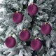 thumbnail image 5 of Bolas decorativas navideñas, 12 bolas de terciopelo flocadas, adornos navideños de plástico, adornos colgantes para árbol de Navidad, adornos navideños de 3,15 pulgadas, adornos navideños para exterio, 5 of 7