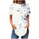thumbnail image 2 of Fiudx Liquidación de Ahorros de Verano Top Suelto con Cuello Redondo y Estampado de Moda Informal de Verano para Mujer, 2 of 3