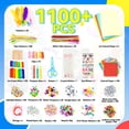 thumbnail image 3 of YCFUN 1100+ PCS Arts and Crafts Kit for Kids, Craft Supplies with Beads, Stickers and Portable Case, School Art Craft Kit for Boys Girls (Purple), 3 of 7