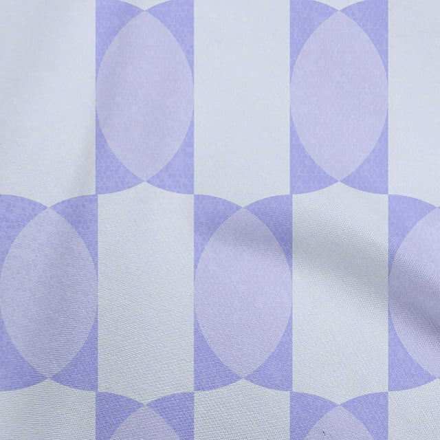 oneOone Cotton Cambric Purple Fabric Geometric Allover Shape Sewing Material Print Fabric By The Yard 56 Inch Wide