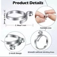 thumbnail image 2 of EHQJNJ Pearl Rings for Women Sterling Silver Knitting Crochet Loop Ring Adjustable Crochet Loop Ring Hook Braided Ring Yarn Finger Holder Knitting Craft Accessories Tools for Mother Grandma Presents, 2 of 8