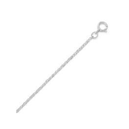 Light Rope Chain Necklace Rhodium Over Sterling Silver Made in the USA Light Rope Chain Necklace Rhodium Over Sterling Silver Made in the USA