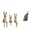 thumbnail image 1 of Elegante Colección De Esculturas De Animales De La Familia De Conejos Y Pavos Reales, Adorno De Mesa Para Dormitorio, Oficina, Sala De Estar, Armario, Estantería, Decoración., 1 of 8
