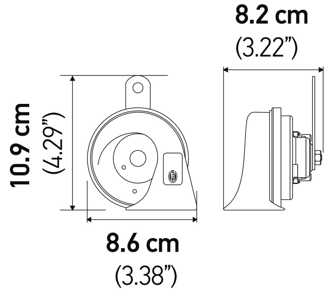 Hella 011225851 Hella OE Replacement Horn Fits select: 1999-2005 VOLKSWAGEN JETTA, 1998-2001 VOLKSWAGEN NEW BEETLE