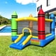 thumbnail image 4 of Costway Casa inflable, castillo inflable para niños con tobogán y entrada segura, castillo portátil con bolsa de transporte, kit de reparación y palos, sin compresor, 4 of 5