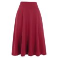 thumbnail image 5 of Skirts for Women 4-way Stretch Women Girl Stretch High Waist Pleated Mid Length Version Knit Flared Skirt Basic Essentials Summer Vacation Beach Fashion, 5 of 5