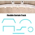 thumbnail image 5 of Riel de cortina curvo para ventana salediza, flexible y plegable para RV, soporte resistente para cortinas de literas, sistema de riel de cortina para montaje en techo o pared (5 m blanco), 5 of 5