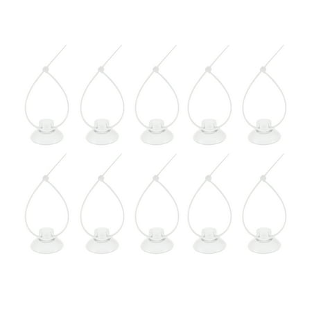 Unique Bargains Aquarium Parts Aquarium Suction Cups Clear Suction Cups with 20 Zip Ties Suction Cups Airline Tubing Holder 1 Set