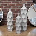 thumbnail image 5 of Urban Trends Ceramic Decorative Grey Vase Dimple Pattern Sides, Decor Center Piece for Home Décor for Living Room, Table, Office Decor, 5 of 7
