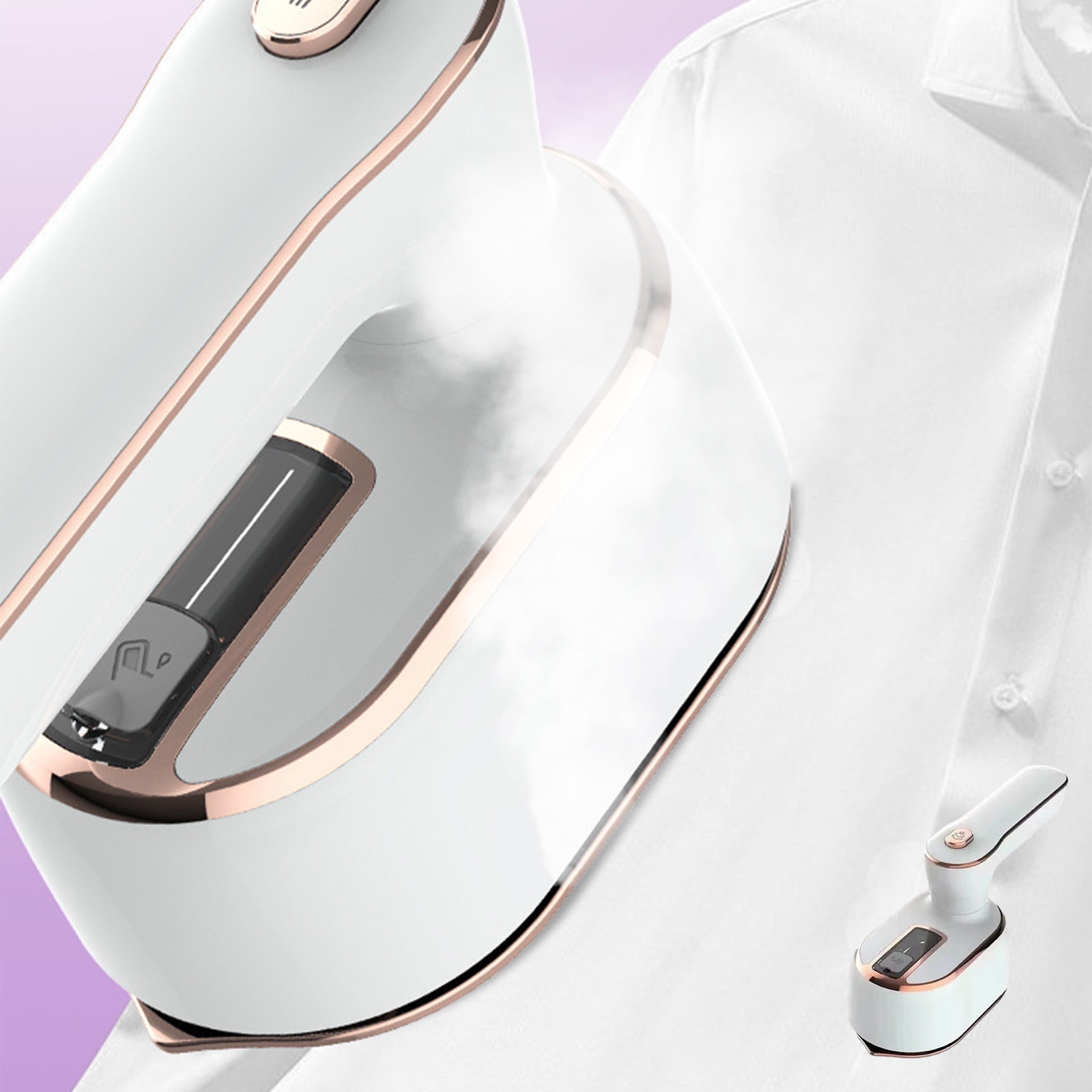 Upgrade Portable Mini Ironing Machine, 180° Rotatable Handheld Steam Iron, 2-in-1 Dry & Wet Ironing, 100ml Water Tank, Titanium Soleplate, Fast Heating, Suitable for Home Travel, Various Fabrics
