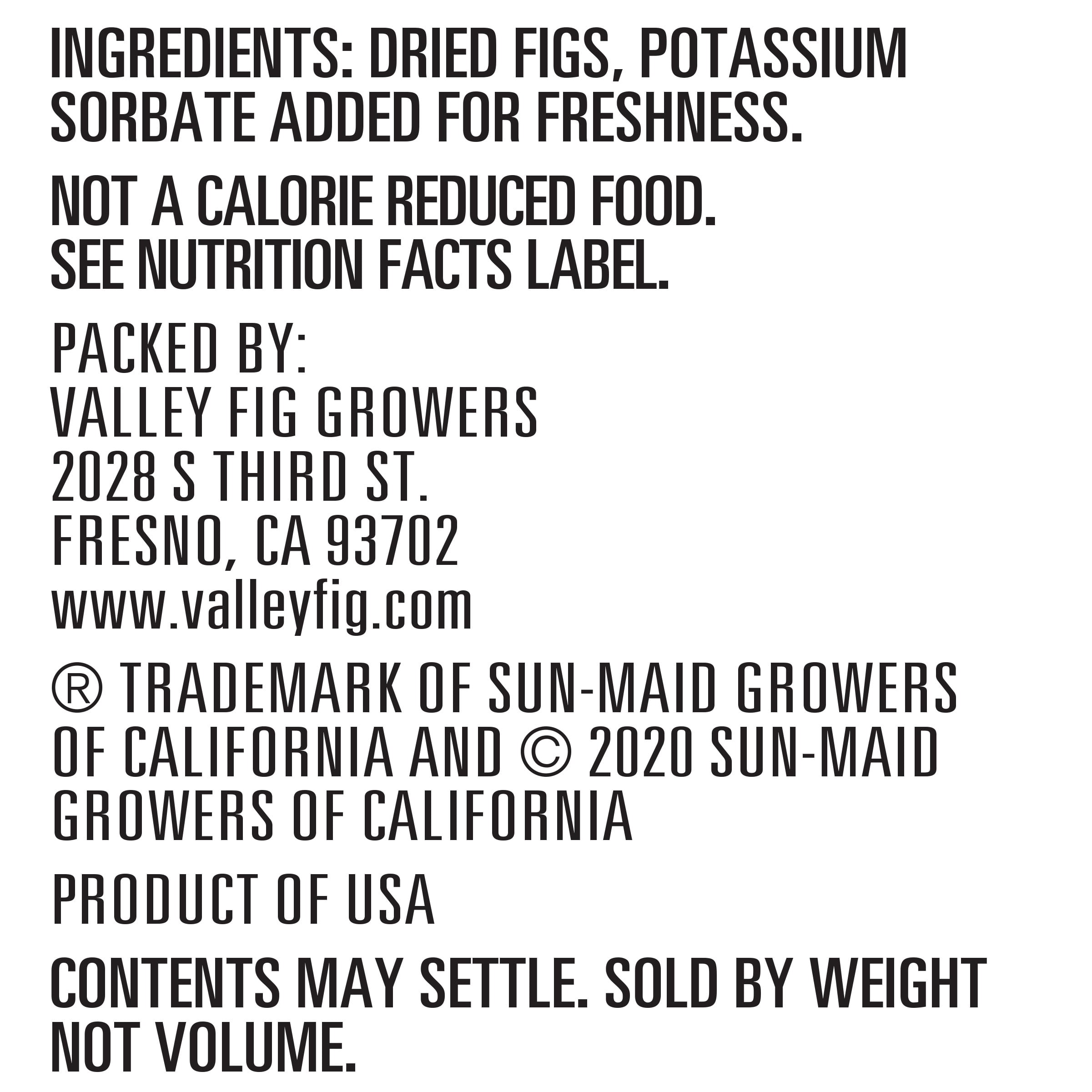 Sun-Maid California Dried Mission Figs 7oz Resealable Stand-Up Zipper Bag