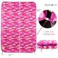 thumbnail image 4 of Farm Blue Camping Blankets - Light, Water-Resistant, Puffy, Travel Blanket - Camping Blanket for Hiking, Backpacking, Picnic, Beach, Car and Sports – 82” x 57” Survival Gear - Pretty N Pink, 4 of 8