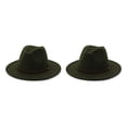 thumbnail image 4 of Sombreros con hebilla de cinturón Minnieouse Lana color sólido para Niños Boda Iglesia Verde oscuro 58cm 2piezas, 4 of 6