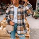 thumbnail image 4 of Blusas de otoño con cuello en V para mujer Estilo casual de un solo pecho Traje de diario de corte holgado FLhrweasw Para estrenar, 4 of 9