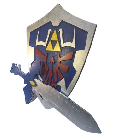 Link Hylian Cosplay Set | 17" Hylian Shield and 23" Master Sword | Legend of Zelda Cosplay Set | Large