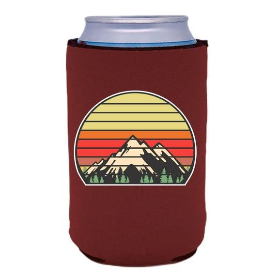 Retro Mountains Can Coolie (Burgundy)