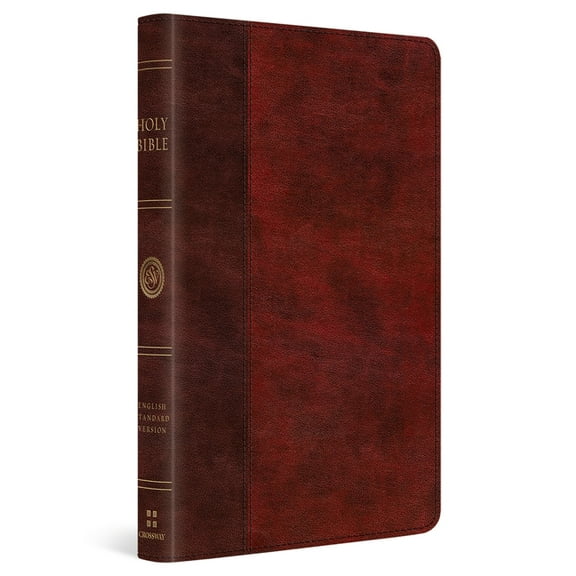 ESV Large Print Thinline Bible (Trutone, Burgundy/Red, Timeless Design), (Hardcover)