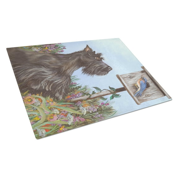 Scottie Curious Glass Cutting Board Large PPP3173LCB