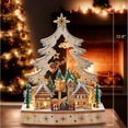 thumbnail image 5 of Kurt Adler Battery Operated Lighted Christmas Tree Village Christmas Decoration, 12.5in, 5 of 5
