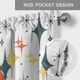 thumbnail image 6 of Colorful Diamond Farmhouse Short Window Curtain Valances, Modern Geometric Middle Century White Rod Pocket Kitchen Valances for Living Room Bedroom Bathroom Cafe 42" x 12", 6 of 8