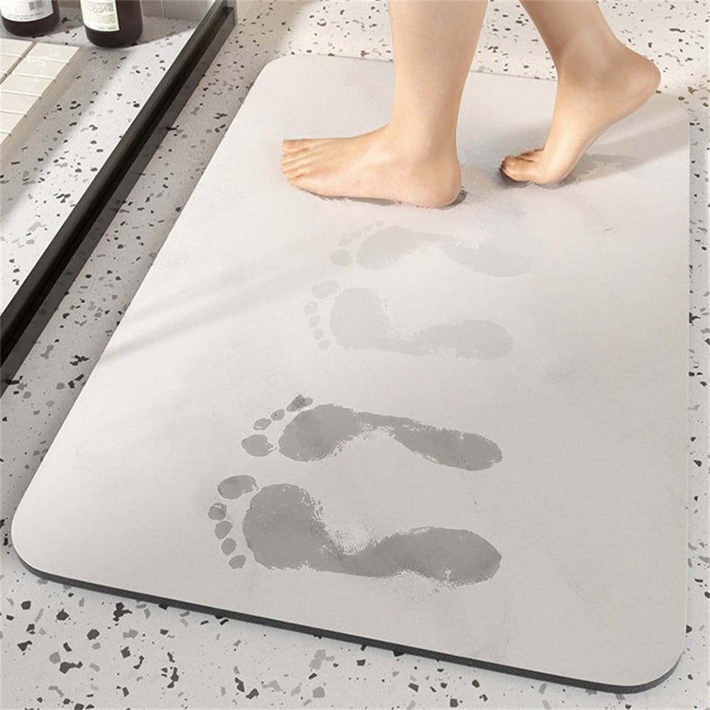 Dleadar Bathroom Rugs Bath Diatomite Stone Floor Mat Non Slip Quick Dry Pad 60x40CM House