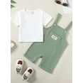 thumbnail image 3 of CARETOO Baby Boys Clothes Unisex Rompers For Baby Girls Unisex Baby Clothes 2pcs Infant Summer Overalls Outfit  6 Months-3T Jumpsuit Set, 3 of 13