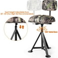 thumbnail image 4 of Tangkula 360° Swivel  Hunting Chair, Multi-Position Height Adjustable Hunting Chair w/Detachable Backrest,  Padding, Tripod Swivel Blind Huntsman Chair for Outdoor Activities, 4 of 8