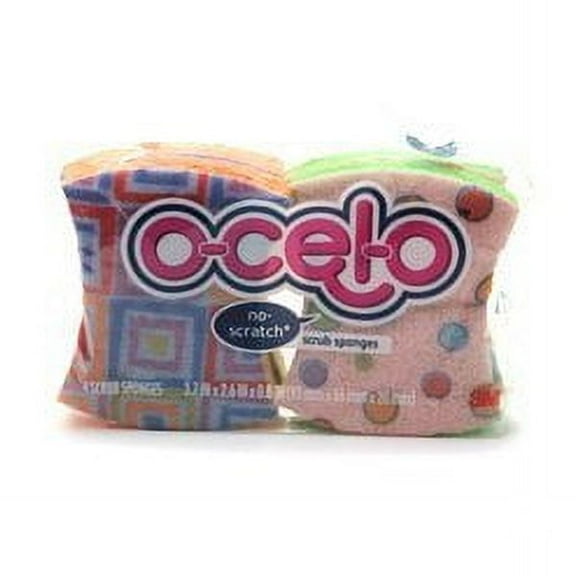 Ocelo No-Scratch Scrub Sponge - Non-Scratch, Everyday Scrub - 4 Count
