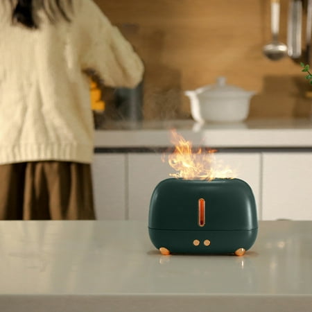 

Winter Savings Clearance! USB Essential Oil Diffuser Cool Mist Humidifier With Flame Lamp 3 Light Modes For Home Office