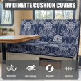 thumbnail image 4 of RV Dinette Cushion Covers,Washable Sofa Furniture Protector Water Repellent Furniture Protectors for Pets Couch Cover for 2 Cushion Couch,Retro Flower Pattern, 4 of 7