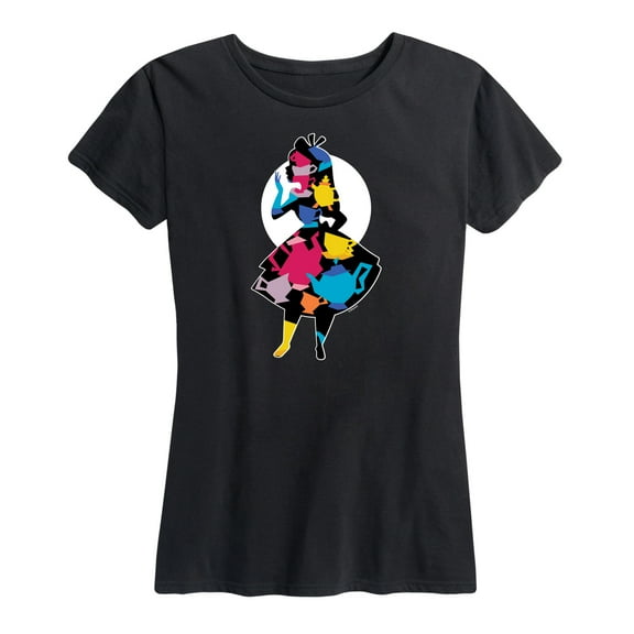 Alice In Wonderland - Teacup Silhouette - Women's Short Sleeve Graphic T-Shirt