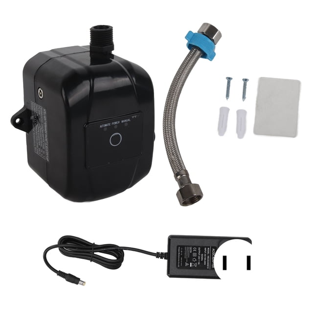 Bomba elevadora de presión de agua de 100W y 24V, bomba elevadora de presión de detección automática de bajo ruido para baño, jardín, enchufe de 100-240V EE. UU.