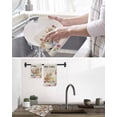 thumbnail image 5 of Spring Easter Kitchen Dish Towels for Drying Dishes Set of 3, Watercolor Flowers Cute Rabbits Eggs Leaf Beige Waffle Weave Microfiber Hand Tea Bathroom Towels Quick Dry & Absorbent Towel 15.7x23.6, 5 of 7