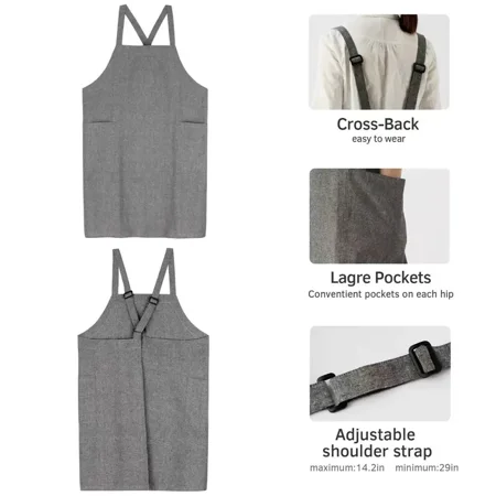 

1pc Cotton Linen Kitchen Art Apron Baking Apron