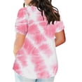 thumbnail image 6 of XUNKUSGA Womens Summer Tops Short Sleeve Plus Size Tops Summer Henley V-Neck Tshirts Casual Oversized Blouse Dressy Loose Solid Color Basic Tee S-5XL, 6 of 6