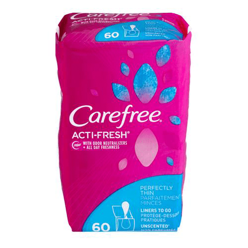 Carefree ActiFresh Body Shape Pantiliners Thin to Go Unscented