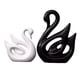 thumbnail image 3 of Cisnes de cerámica para parejas en estatuas de cisnes blancas y negras, centro de mesa decorativo elegante para decoración para sala de estar,, 3 of 9