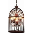 thumbnail image 2 of AFANQI Vintage Rustic Chandelier Pendant Light Lamp Birdcage Crystals Metal Home Decor Classic Natural Hanging Lamp, 2 of 13