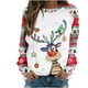thumbnail image 2 of Pntutb - Sudadera con estampado navideño de manga larga para mujer, informal, a la moda, blusa Pntutb Pntutb-1217, 2 of 5