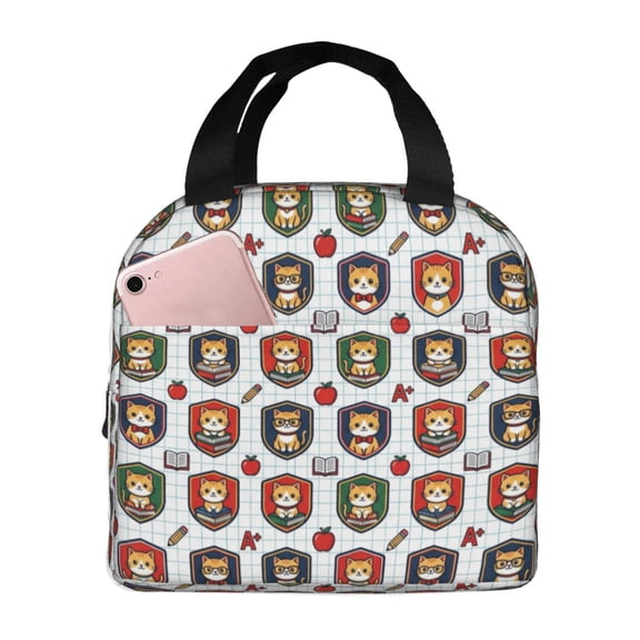 Cat Lunch Bag Lunch Box For Women,Leakproof Lunch Tote Large Capacity,Reusable Insulated Lunch Tote Bag,Keep Warm And Fresh,Cooler Bag Lunch Container For Work/Office/Picnic/Travel