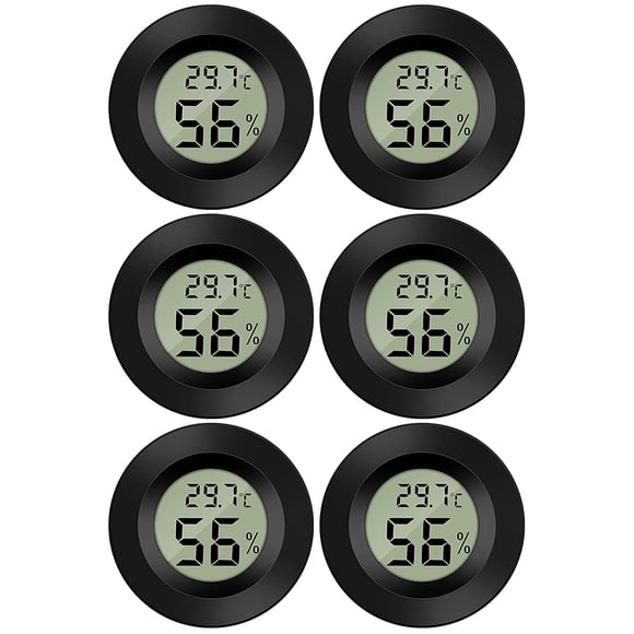 Higrómetro Termómetro Monitor LCD digital JanHm Medidor de humedad Paquete de 6